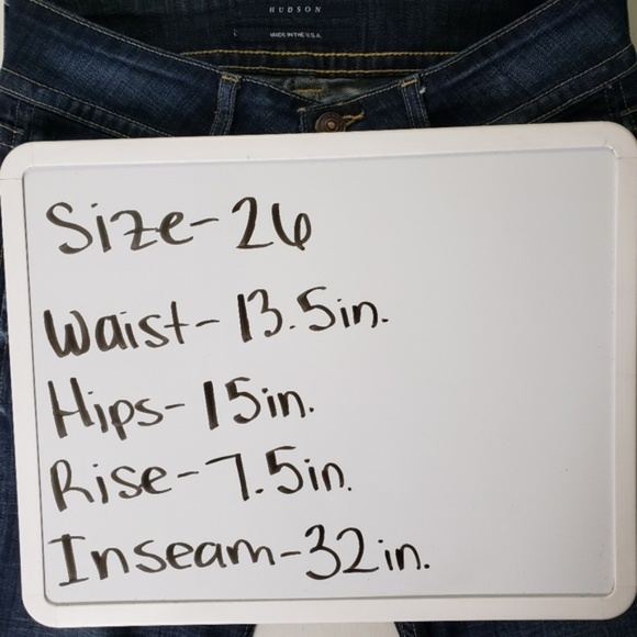 Hudson Bootcut Flap Pocket Elm Dark Wash Jeans 26 - Picture 7 of 7